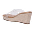 Casey Criss-Cross Transparent Wedge Sandals